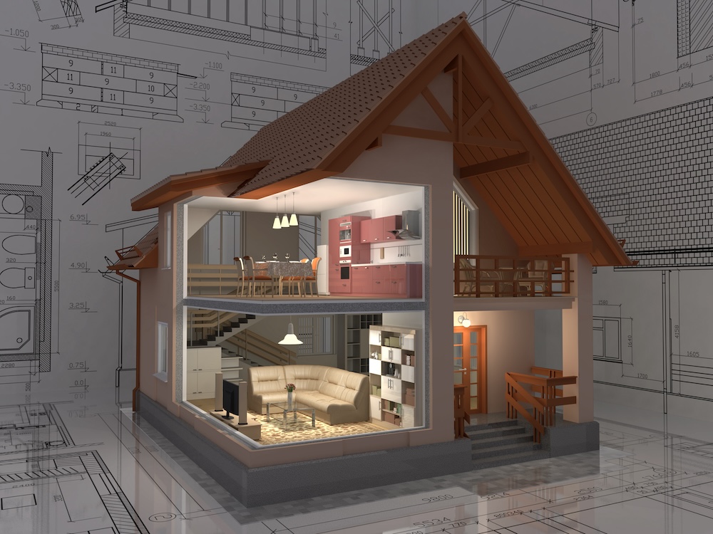3d,Isometric,View,Of,The,Cut,Residential,House,On,Architect Home Insulation Benefits